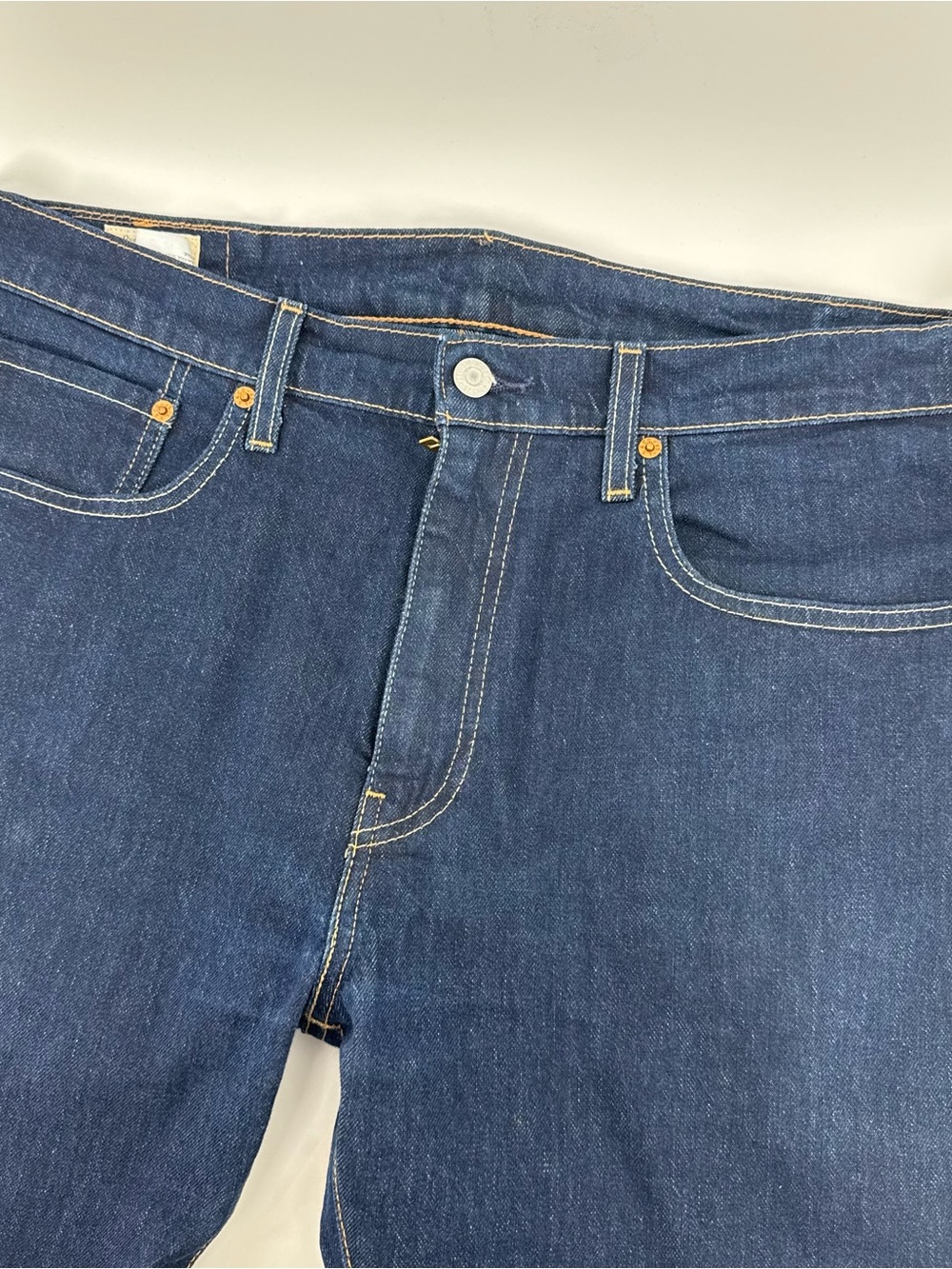 Levi's Premium Jeans Mens W36 L31 Dark Washed Lot 502 Regular Fit Big E Denim